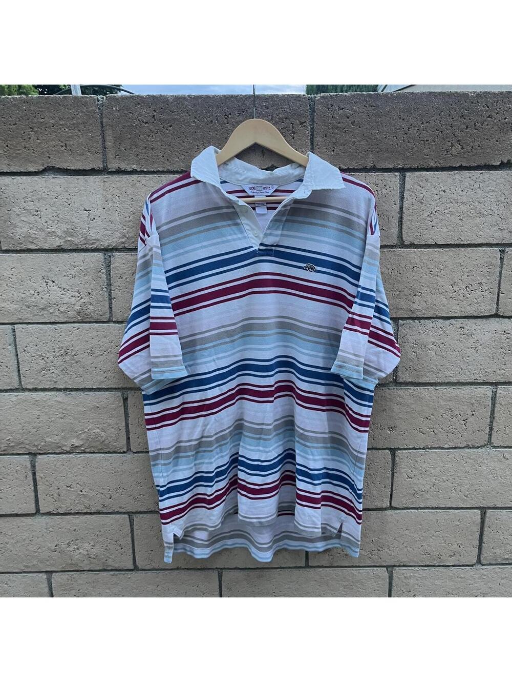 Vintage Y2K streetwear Ecko Untld striped polo shirt | size XL
